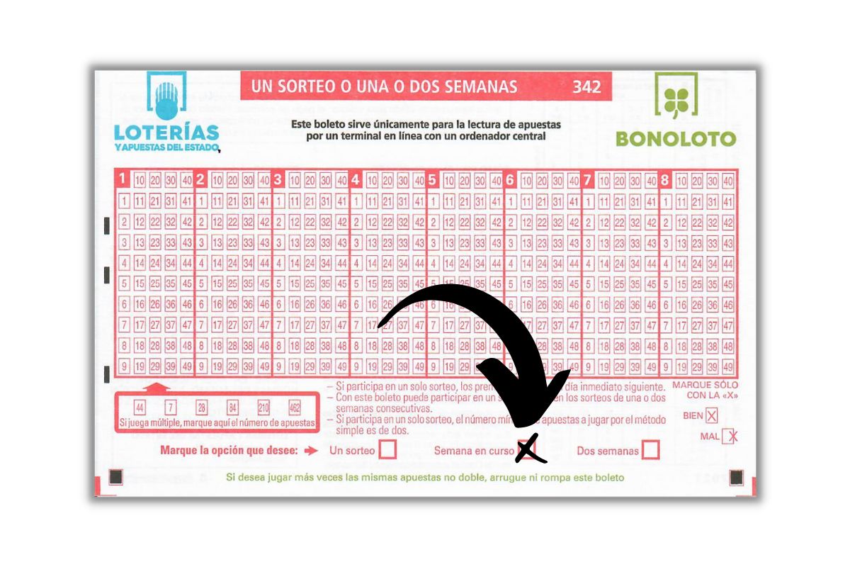 Boleto bonoloto semanal